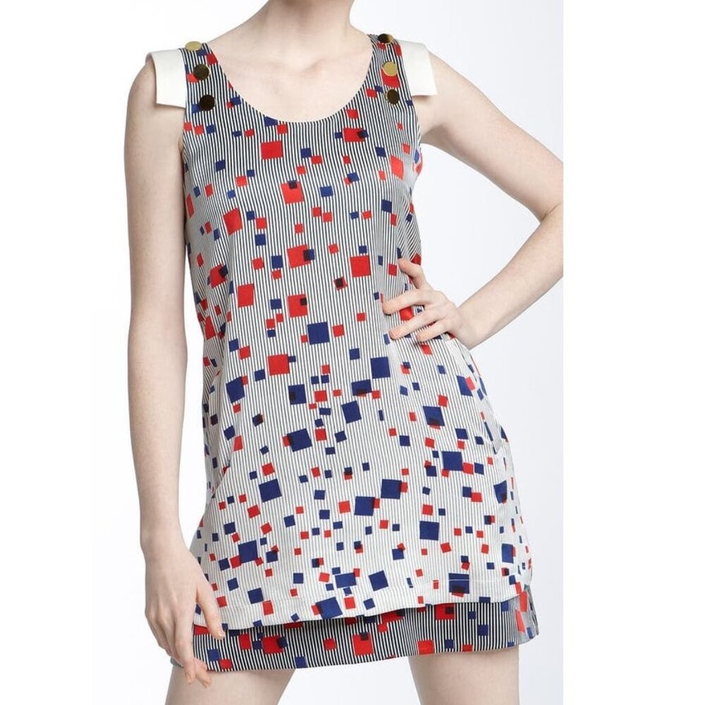 Anthropologie Seventy Two Changes silk sailor dress